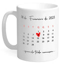 A ORIGINAL Caneca Namorados Calendario Personalizada com Foto e Data