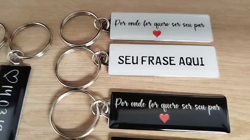 Chaveiros Personalizados para Casais Data Especial Iniciais namorados
