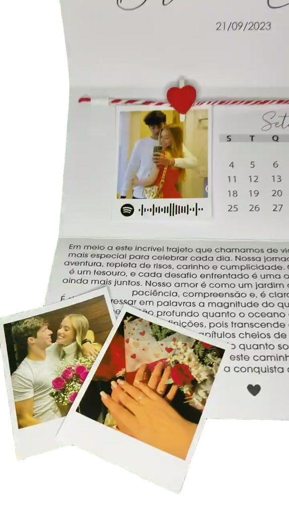 Carta Personalizada Data Especial + 2 Fotos