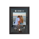 Quadro Placa Casal com Fotos e Música Personalizado - Presente Dia Dos Namorados