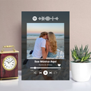 Quadro Placa Casal com Fotos e Música Personalizado - Presente Dia Dos Namorados