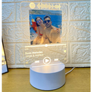 Porta Retrato Luminária Dia dos Namorados Spotify Personalizada Casal Presente LED Branco Quente