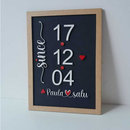 Quadro Decorativo com Data Comemorativa Relembre Data Do Namoro Casamento Feito Em MDF
