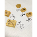 Kit 5 Carimbos Madeira - Datas Comemorativas Mk07