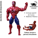 Kit 3 Bonecos Personagem Brinquedo Super Herói Articulável Menino 30cm Presente Brinca Dia Das Crianças