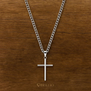 Presente Para Filho Colar Crucifixo Banhado a Prata Com Cartão Mensagem E Caixa Para Presente