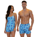 Kit Pijama Casal Feminino e Masculino Samba Canção Baby Doll Kit Namorados