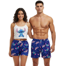 Kit Casal Pijama Namorados Modelo Cropped Virgínea Samba Canção