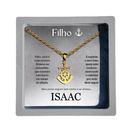 Presente para Filho Colar aço inox com Nome e Foto em Caixa premium