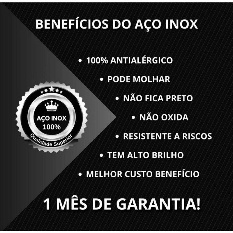 Presente para Filho Colar aço inox com Nome e Foto em Caixa premium