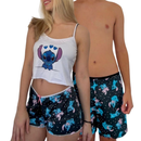 Kit Casal Pijama Namorados Modelo Cropped Virgínea Samba Canção