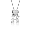 Colar de Filhos Coração Cravejado