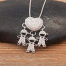 Colar de Filhos Coração Cravejado