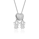 Colar de Filhos Coração Cravejado