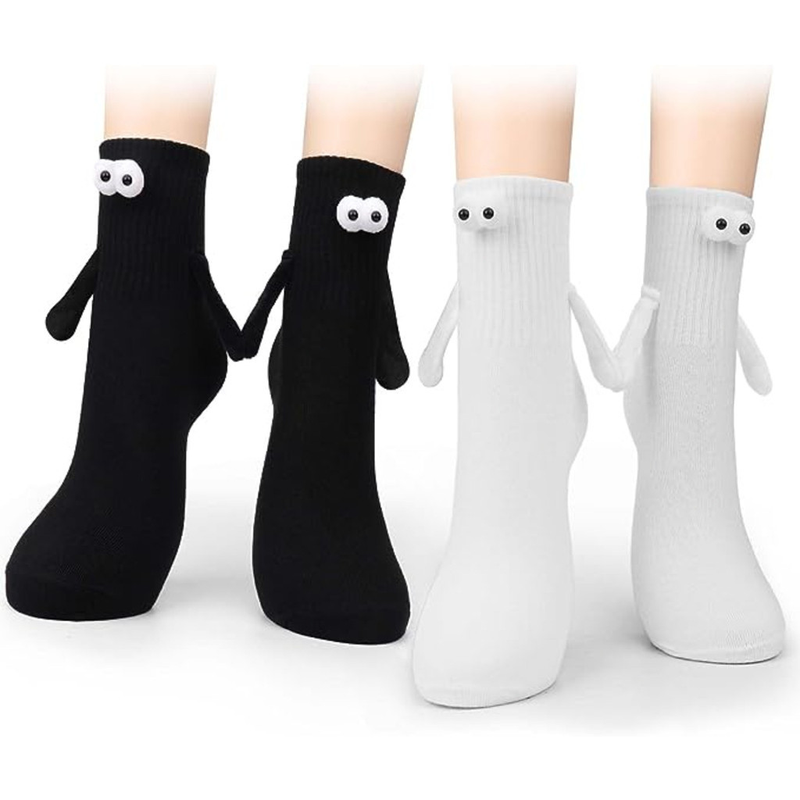 Meias de Casal com Design Exclusivo de Boneca 3D