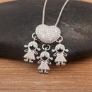 Colar de Filhos Coração Cravejado